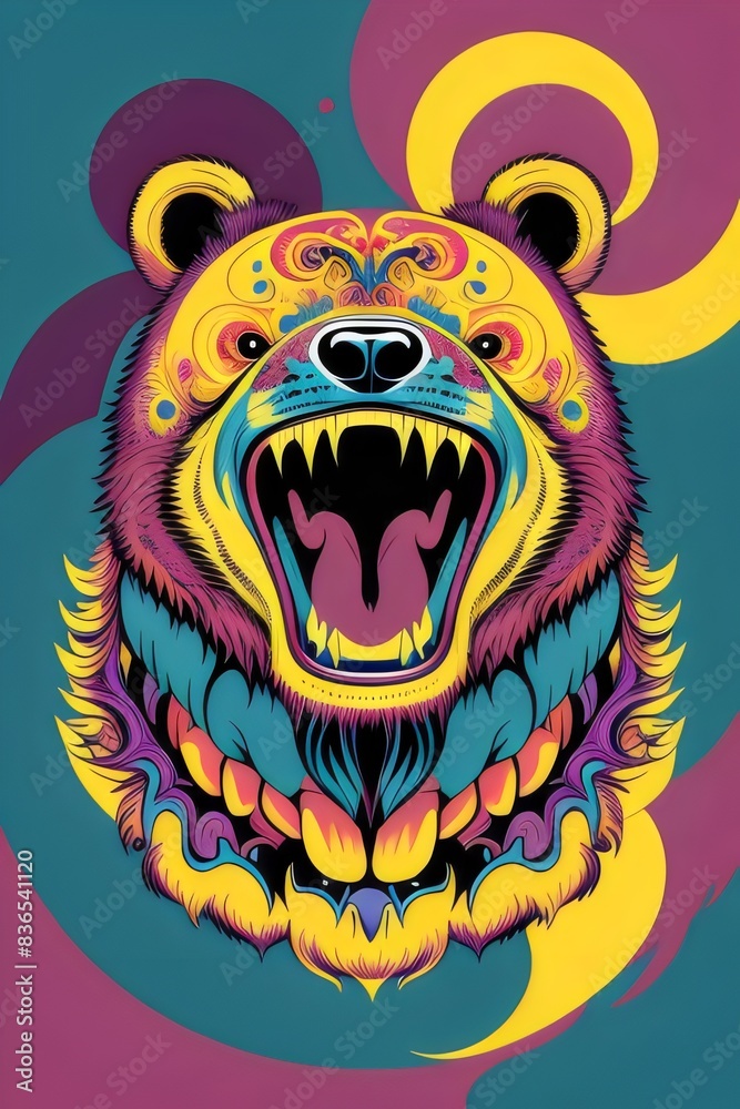 a cartoon grizzly bear, black bear, brown bear, mascot, bear, grizzly, black, brown, mascot, t-shirt, design, illustration, wild, fierce, animal, nature, claws, fur, angry, mean a cartoon grizzly bear, black bear, brown bear, mascot, bear, grizzly, black, brown, mascot, t-shirt, design, illustration, wild, fierce, animal, nature, claws, fur, angry, mean
