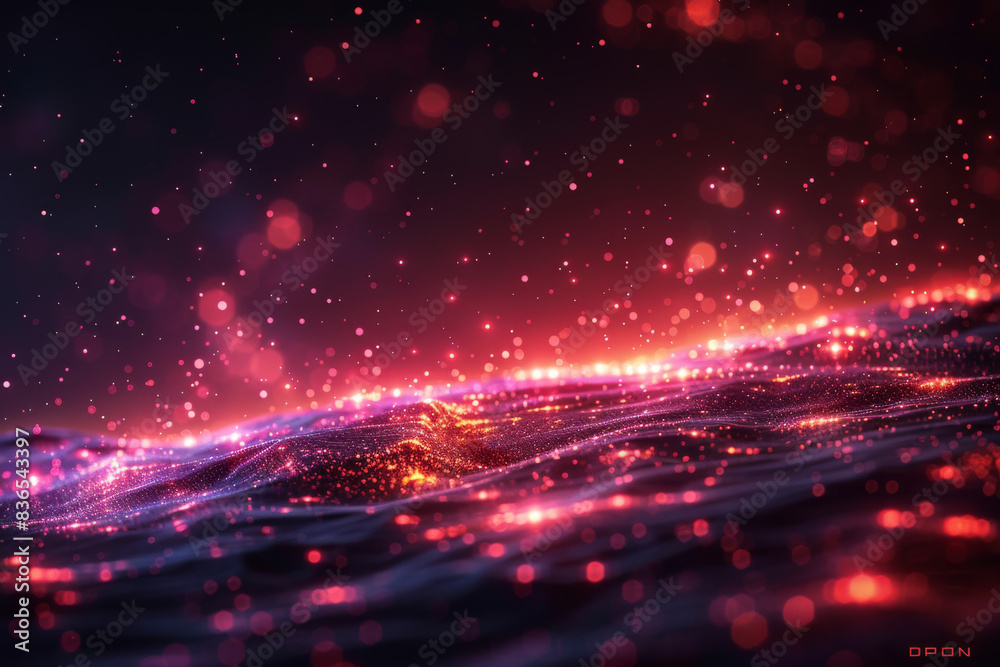 Fototapeta premium Digital background for tech, AI, neural networks, data, audio, graphics