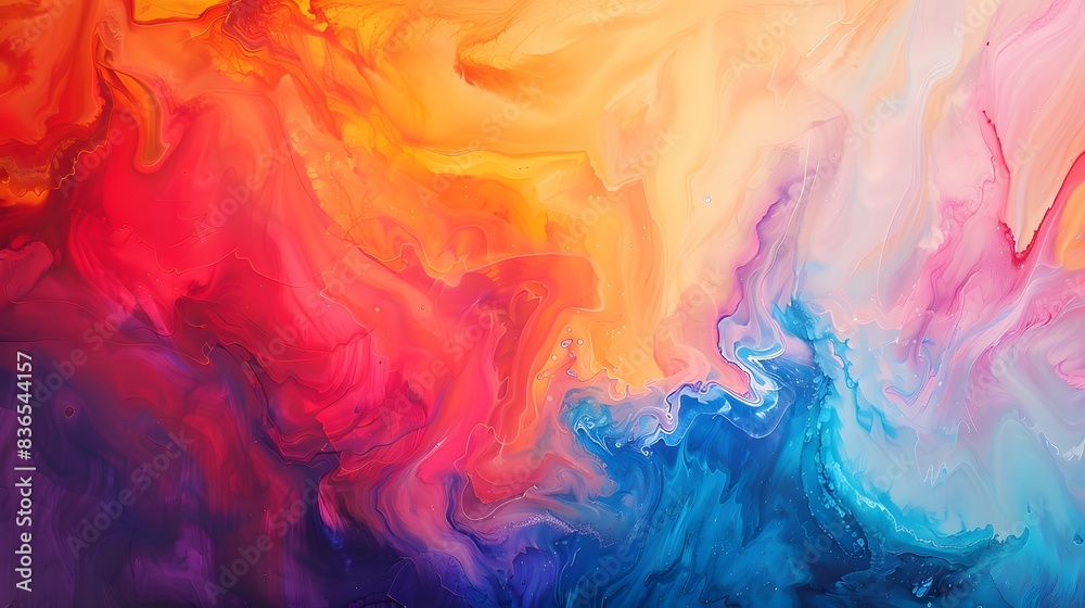 vibrant acrylic painting with abstract colors. A naturally occurring, dynamic blend of colors flowing behind. Generative AI vibrant acrylic painting with abstract colors. A naturally occurring, dynamic blend of colors flowing behind. Generative AI
