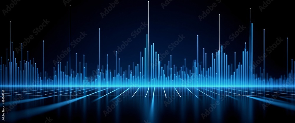 Abstract blue graph design for stable diffusion Abstract blue graph design for stable diffusion