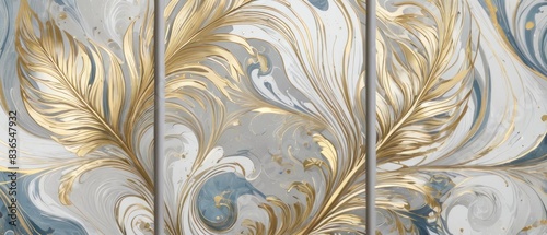 golden botanical texture wall art modern. marble art design with an abstract shape and gold pattern.