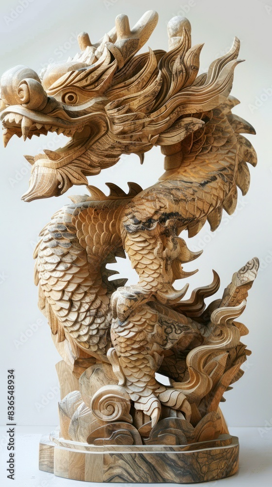 Beautiful wood carvings of mythical animals. Beautiful wood carvings of mythical animals.