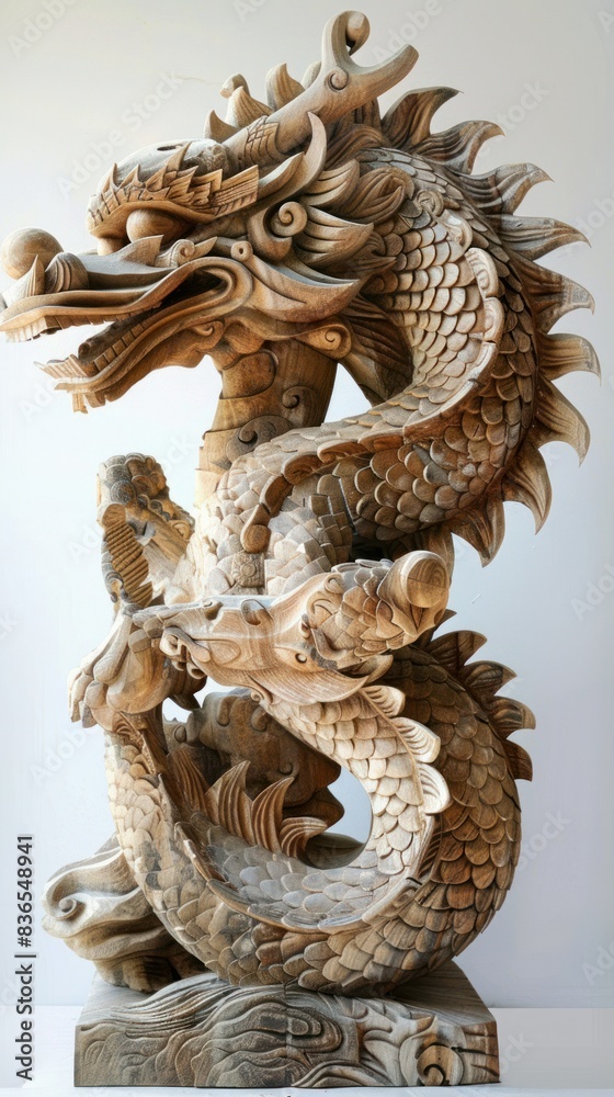Beautiful wood carvings of mythical animals. Beautiful wood carvings of mythical animals.