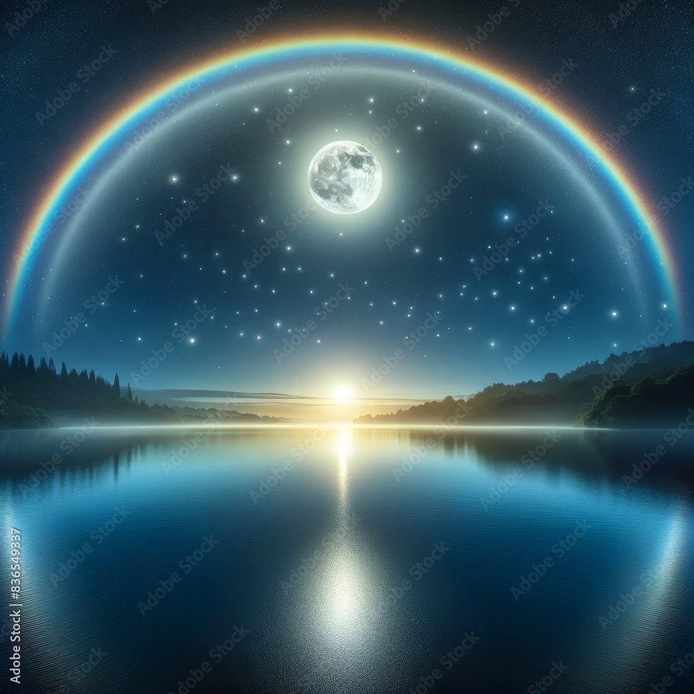 Fototapeta premium Moonlit Rainbow Arch, moonbow