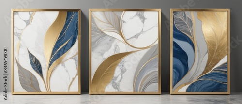 golden botanical texture wall art modern. marble art design with an abstract shape and gold pattern.