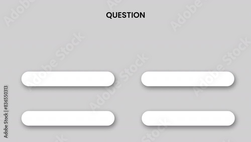 animated quiz challenge template, quiz exam social media quiz game template quiz background animation.
 photo