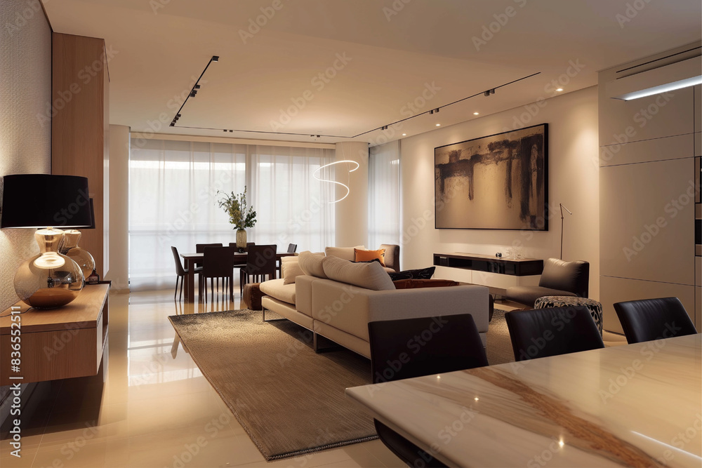 Fototapeta premium Modern Minimalist Living Space