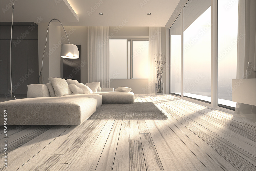 Modern Minimalist Living Space Modern Minimalist Living Space