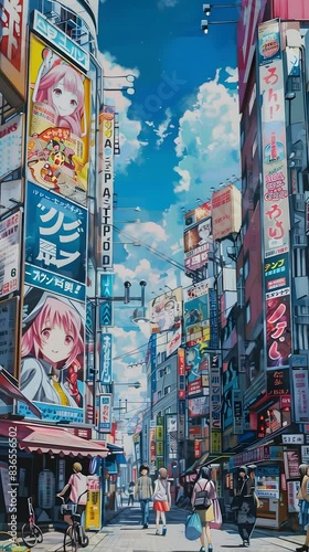 Wallpaper Mural anime manga art,  Harajuku district, video shorts, youtube shorts Torontodigital.ca