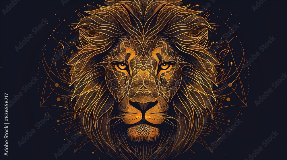 A vector illustration of a Lion