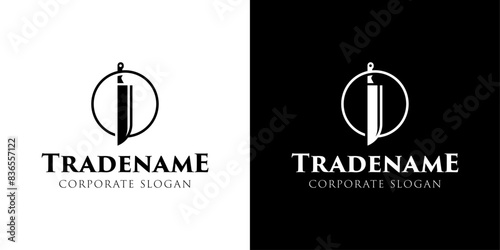 Letter O Knife Logo, for Culinary Brands, Knifemakers, and Chefs