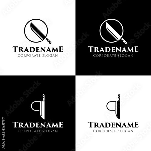 Letter Q Knife Logo, for Culinary Brands, Knifemakers, and Chefs