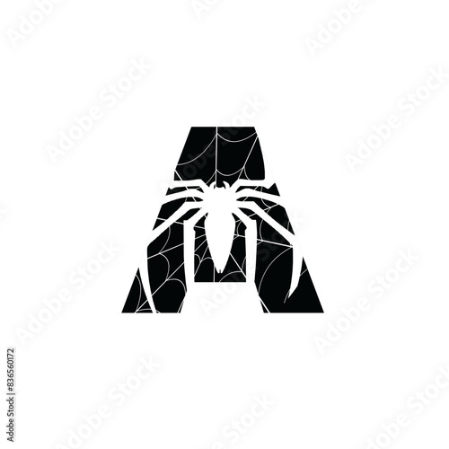 spider on letter A