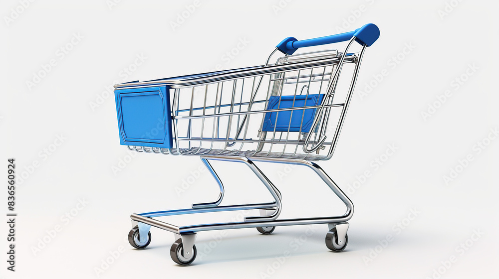 A model of a shopping cart against a white background A model of a shopping cart against a white background