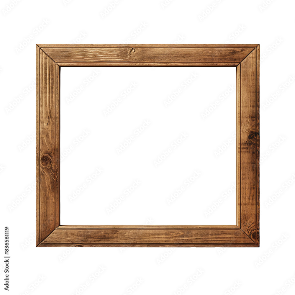wooden frame isolated on white and transparent background wooden frame isolated on white and transparent background