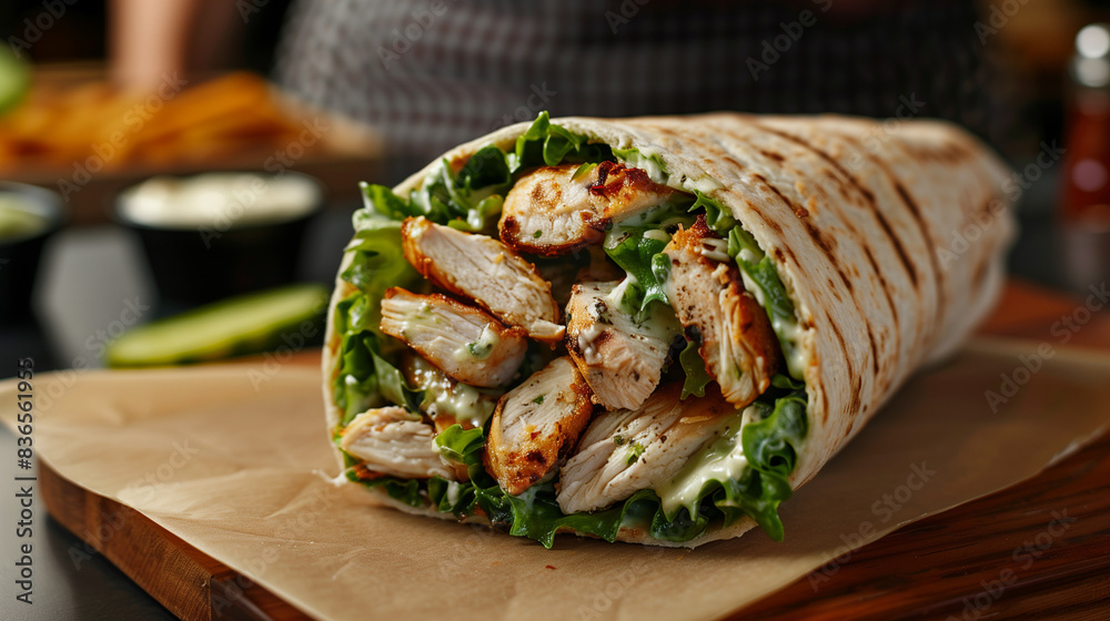 Grilled Chicken Caesar Whole Wheat Wrap Grilled Chicken Caesar Whole Wheat Wrap