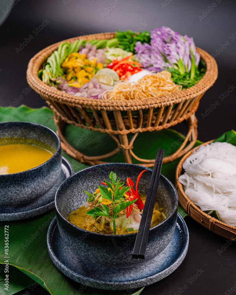 Fototapeta premium Khmer Noodle - នំបញ្ចុកខ្មែរ