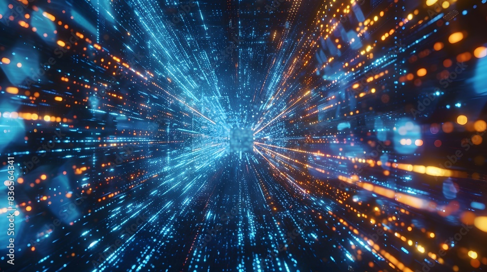 Illustration of Processing data at the edge of the network, closer to where it is generated, to reduce latency and improve real-time decision-making. Ai Generate. Illustration of Processing data at the edge of the network, closer to where it is generated, to reduce latency and improve real-time decision-making. Ai Generate.