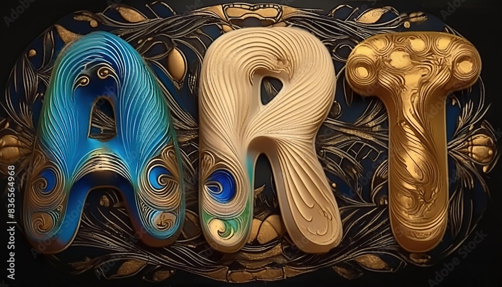 3D Fluid Typography Art Design 3D Fluid Typography Art Design