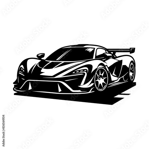  sports car illustration! This high-octane artwork features a sleek and powerful sports car in mid-action, showcasing its curves, lines, and raw energy. Download now