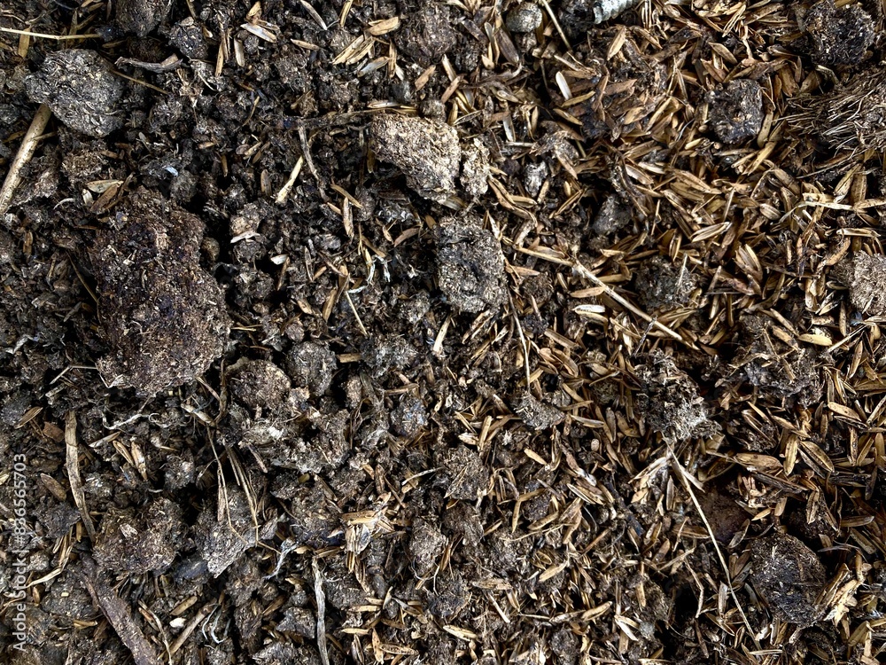 Dirt and soil with fertilizer, fertile land with compost background Dirt and soil with fertilizer, fertile land with compost background