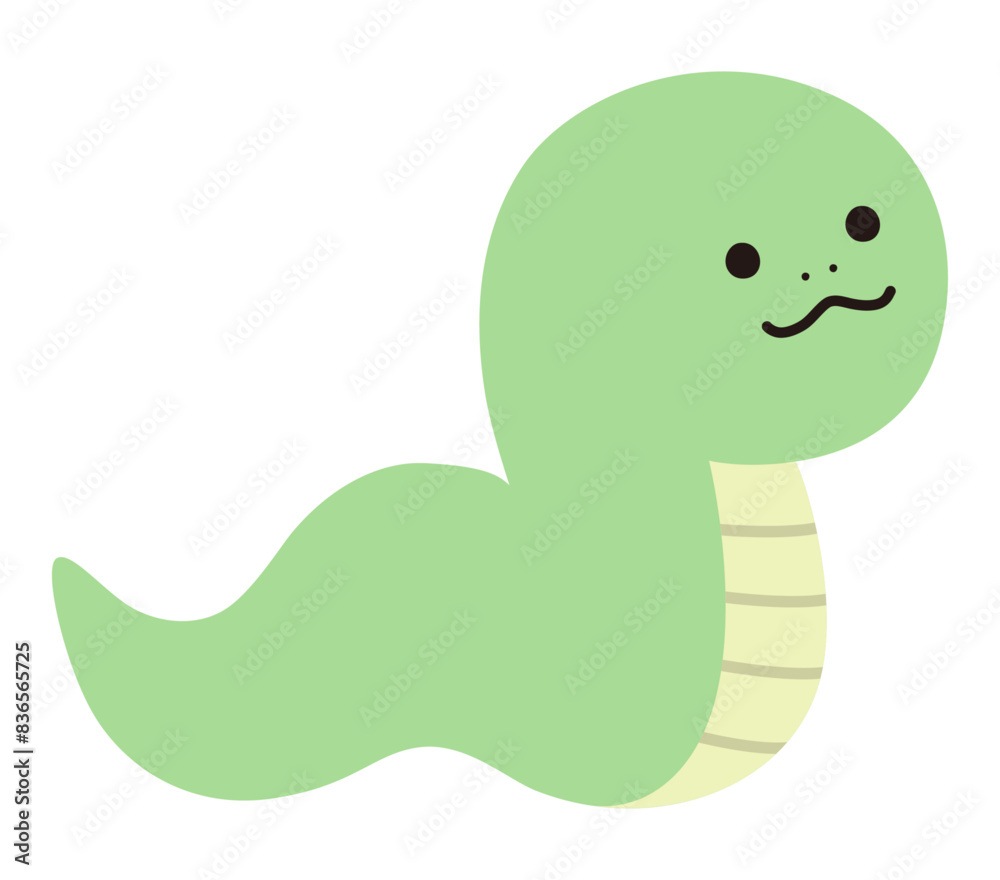 かわいい蛇のベクターイラスト へび 巳年 干支 十二支 正月 かわいい蛇のベクターイラスト へび 巳年 干支 十二支 正月