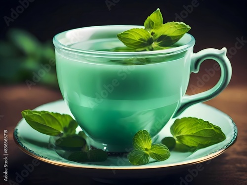 Obraz na płótnie mint tea with lemon