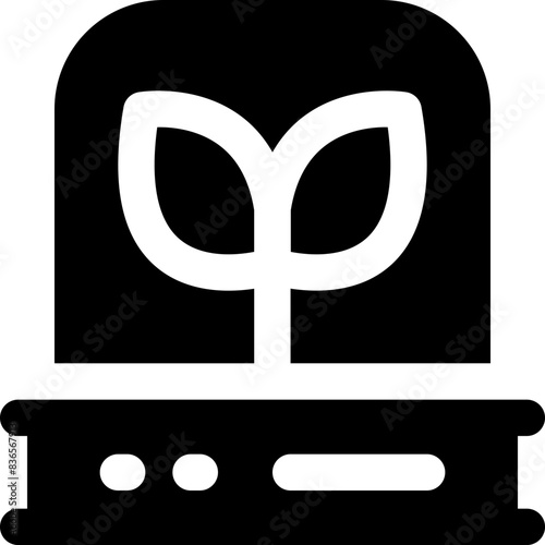 plant incubator icon. vector glyph icon for your website, mobile, presentation, and logo design.