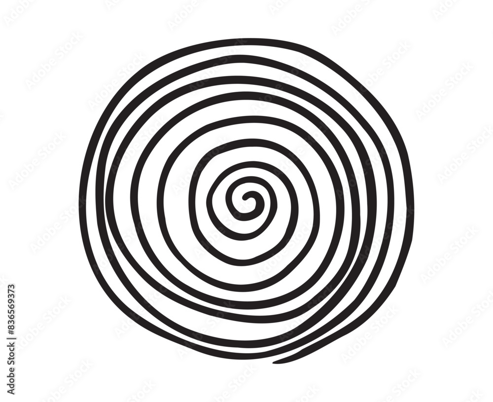 Hand drawn spiral line circle doodle texture. Modern abstract black round shape Hand drawn organic vector Hand drawn spiral line circle doodle texture. Modern abstract black round shape Hand drawn organic vector