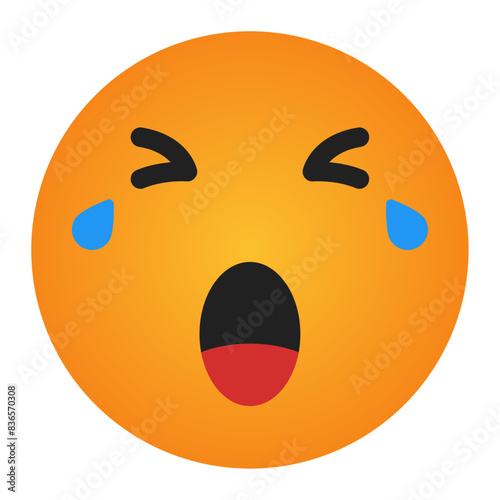 crying face expression icon 