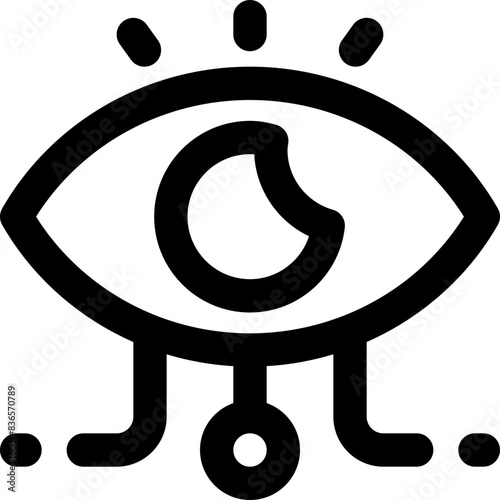 eyes of tech icon. vector line icon for your website, mobile, presentation, and logo design.