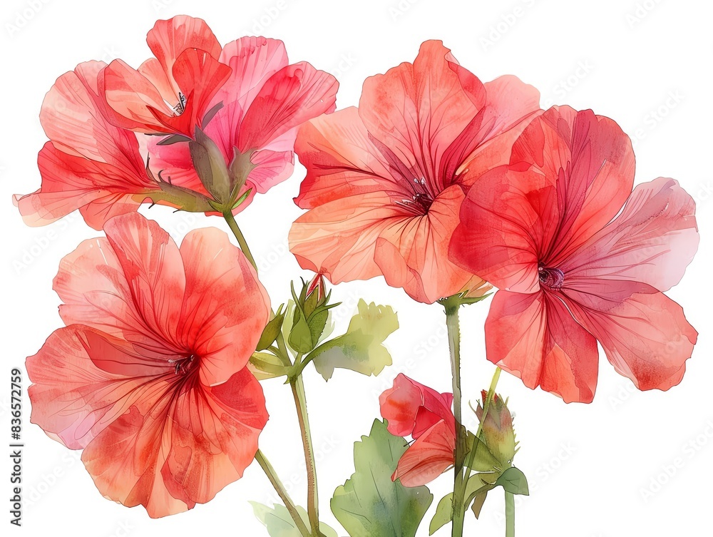 Bright red and pink hibiscus flowers in full bloom with lush green leaves, showcasing nature's vibrant colors and delicate petals. Bright red and pink hibiscus flowers in full bloom with lush green leaves, showcasing nature's vibrant colors and delicate petals.