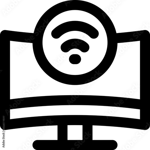 smart tv icon. vector line icon for your website, mobile, presentation, and logo design.