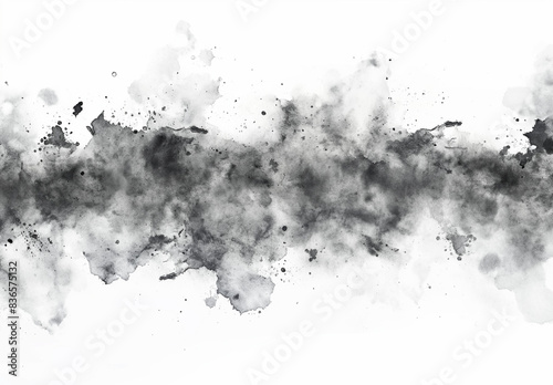 black ink splashes background, black ink splat, abstract watercolor background with watercolor splashes, ink strokes, paint splashes on white, Gray color watercolor splash paint effect on white 