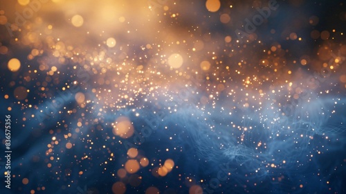 An image of sparkles and dust swirling in a gentle breeze