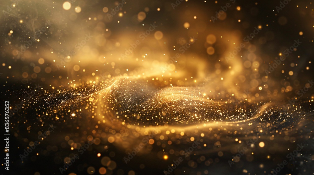 An abstract illustration showing a swirl of dust and sparkles in the air An abstract illustration showing a swirl of dust and sparkles in the air