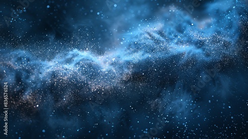 An illustration of magical dust and sparkles forming a pattern in the dark