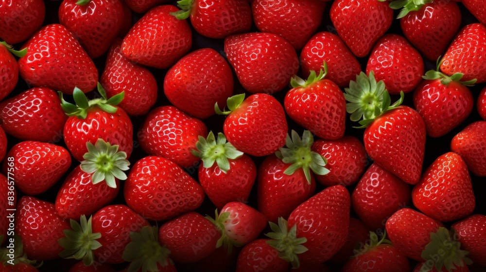 Highquality image of fresh ripe strawberries, showcasing juicy and vibrant summer fruit. Highquality image of fresh ripe strawberries, showcasing juicy and vibrant summer fruit.
