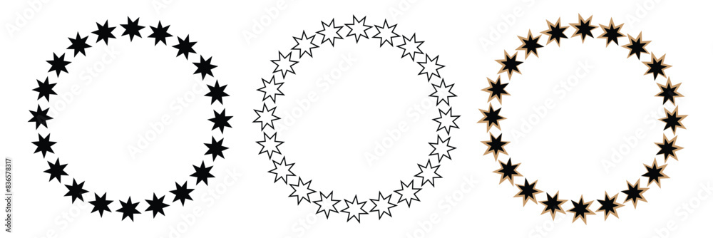 Circle star icon. Circle star vector set. Circle star icon. Circle star vector set.