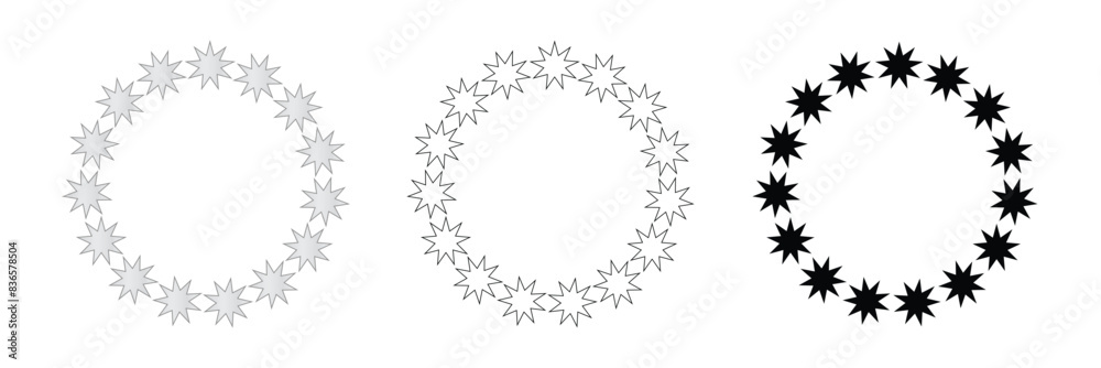 Circle star icon. Circle star vector set. Circle star icon. Circle star vector set.