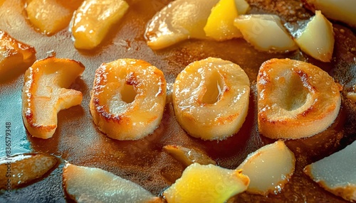 Creative Caramelized Pear Dessert Art photo