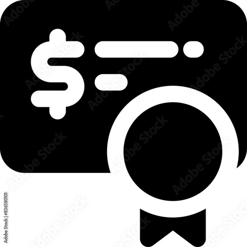 bonds icon. vector glyph icon for your website, mobile, presentation, and logo design.