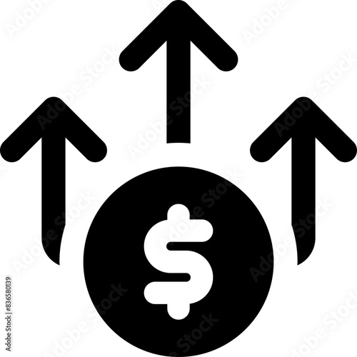 profit icon. vector glyph icon for your website, mobile, presentation, and logo design.