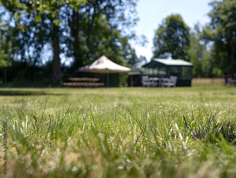 custom made wallpaper toronto digitalSunlit Grass Field at a Tranquil Camping Site