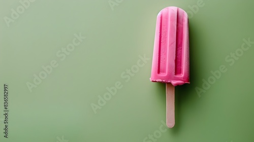 Ice Cream Stick on Green Background with Carnival Atmosphere © LookChin AI