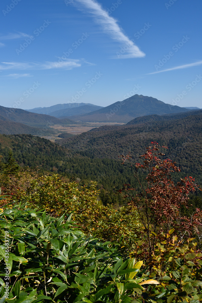 Fototapeta premium Mount. Shibutsu, Oze, Gunma, Japan