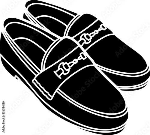 bit loafers vector illustration