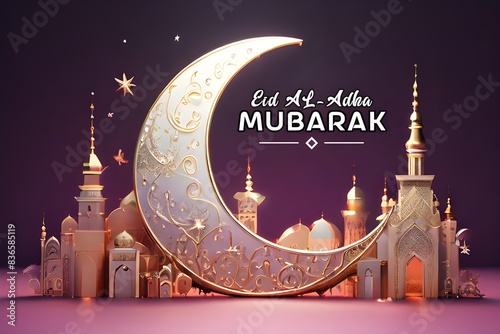 Eid al adha islamic background design, eid poster design
