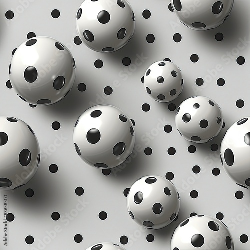 pop art pattern   small balls   black and white 