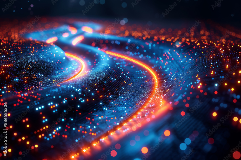 Digital background for tech, AI, neural networks, data, audio, graphics Digital background for tech, AI, neural networks, data, audio, graphics